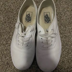 White platform authentic vans